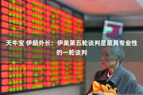 天牛宝 伊朗外长：伊美第五轮谈判是最具专业性的一轮谈判